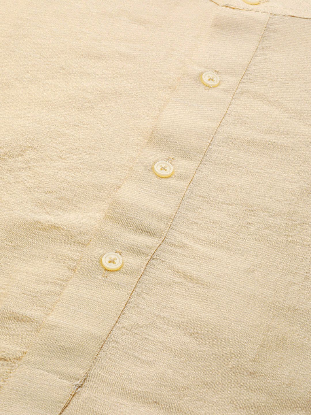 SOJANYA PLUS Size Lelaki Golden Solid Kurta