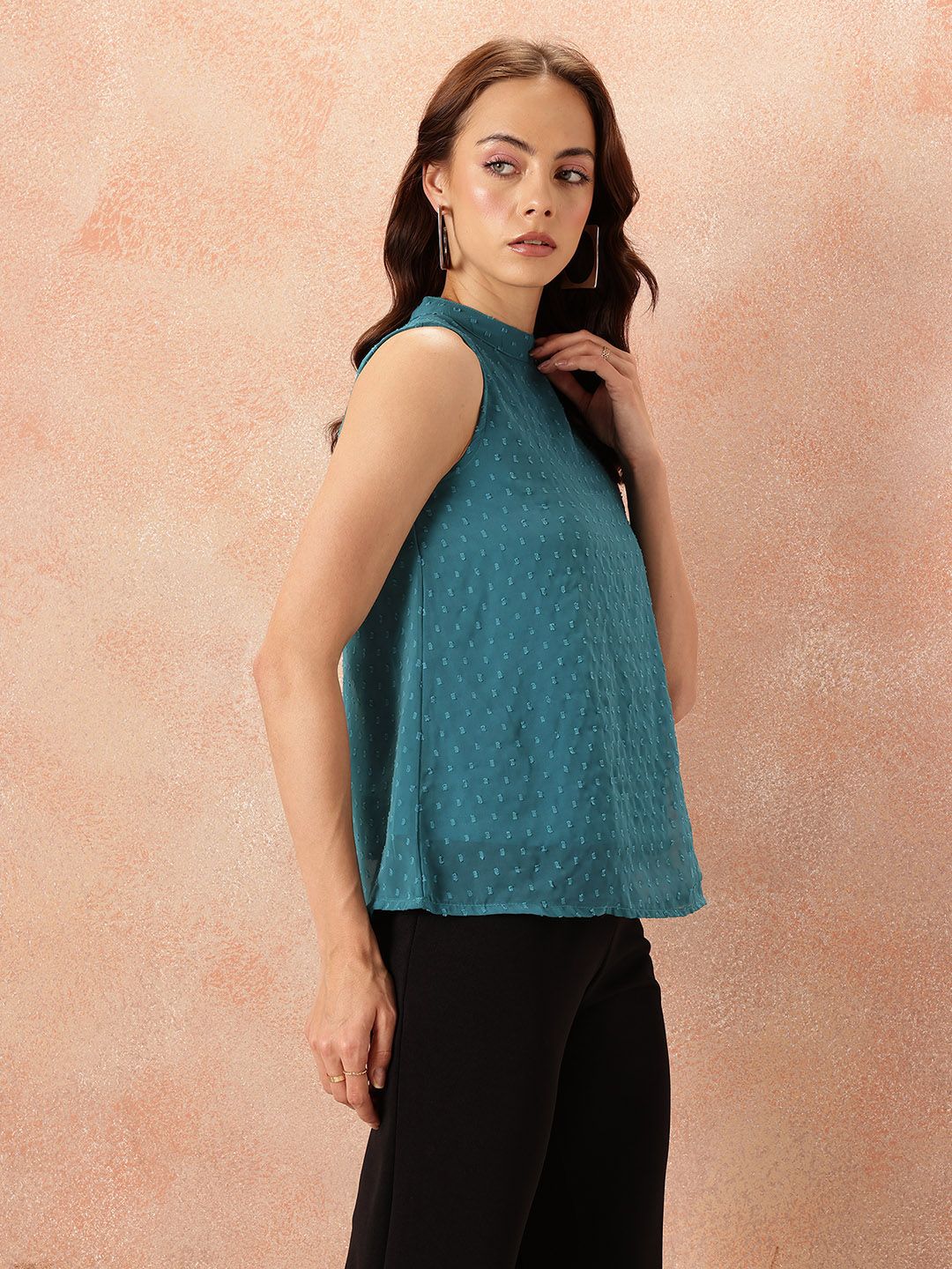 all about you Dobby Textured Sleeveless Top