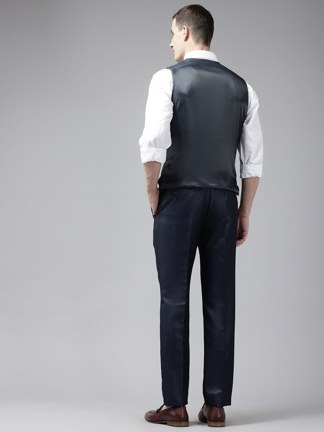Park Avenue Notched Lapel Collar Super Slim Fit 3 Piece Formal Suit