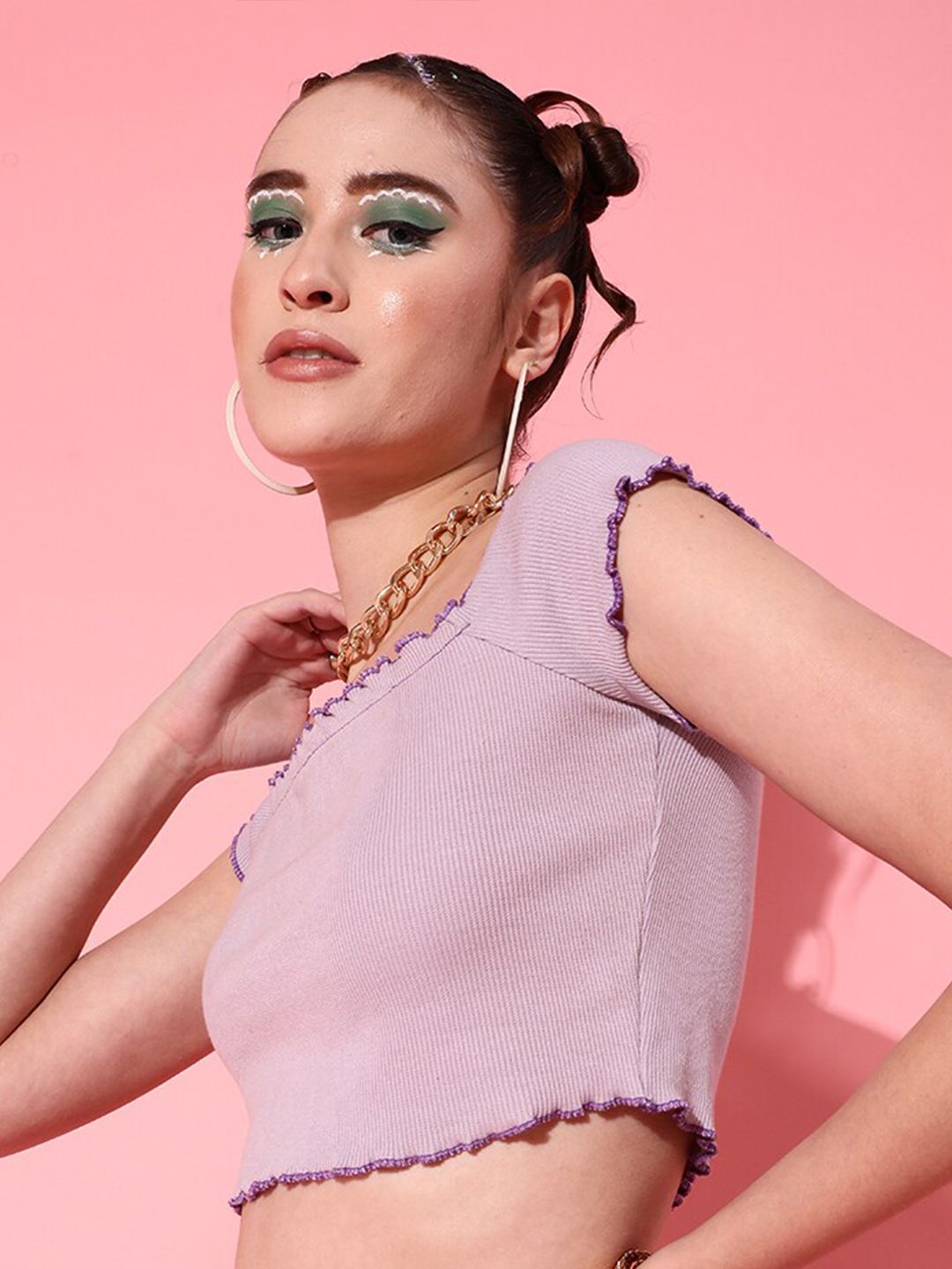 STREET 9 Elegant Lavender Solid Top