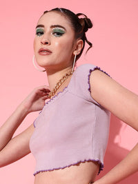 STREET 9 Elegant Lavender Solid Top