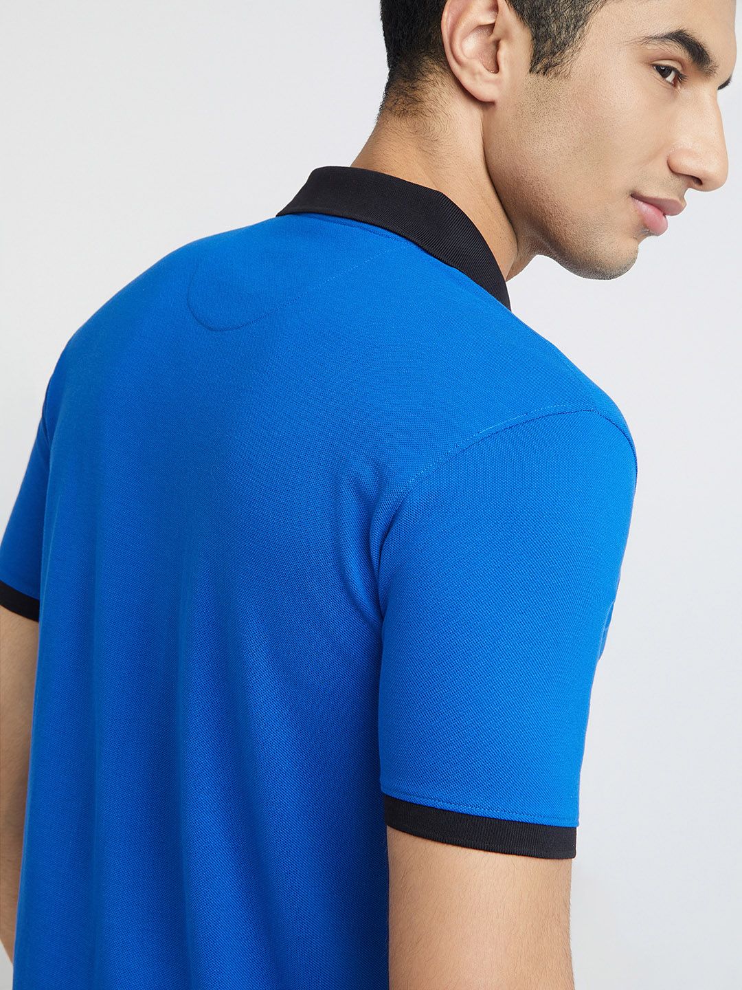 Park Avenue Men Typography Printed Polo Collar Cotton T-shirt