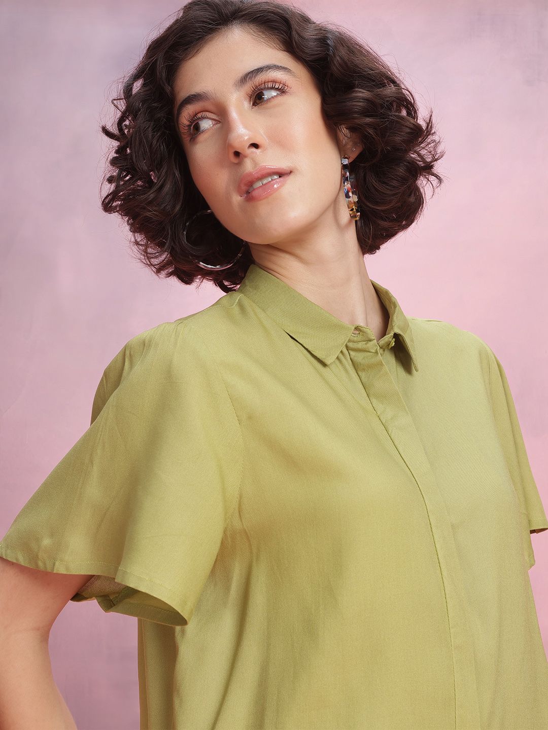 DressBerry Flared Sleeves Casual Shirt
