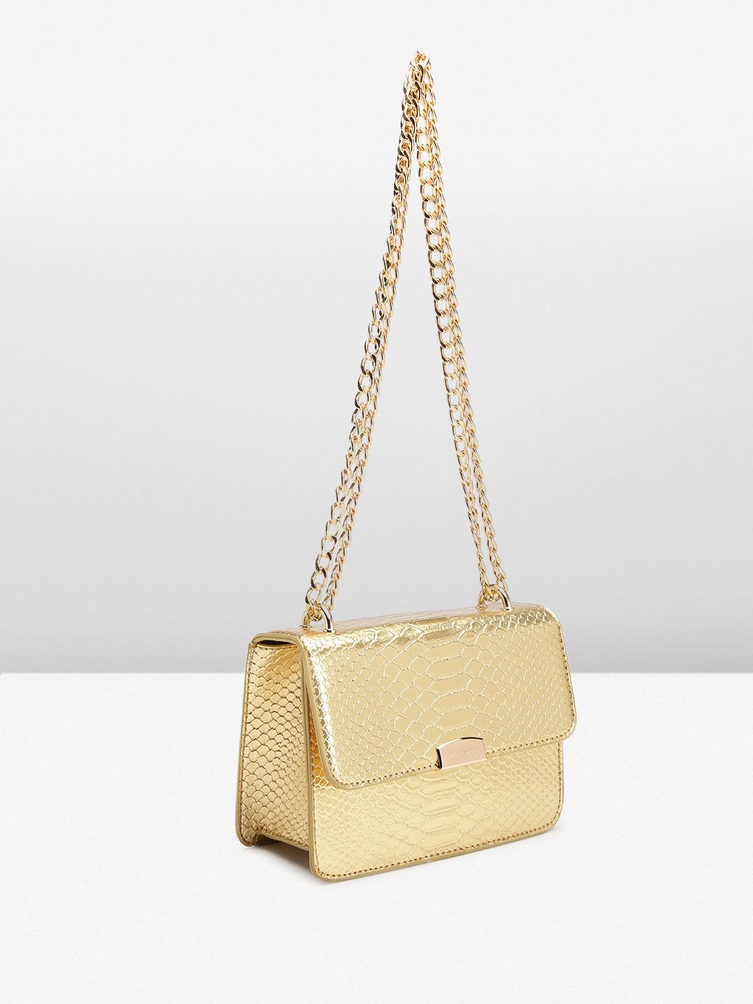 Lino Perros Snake Skin Textured Structured Sling Bag