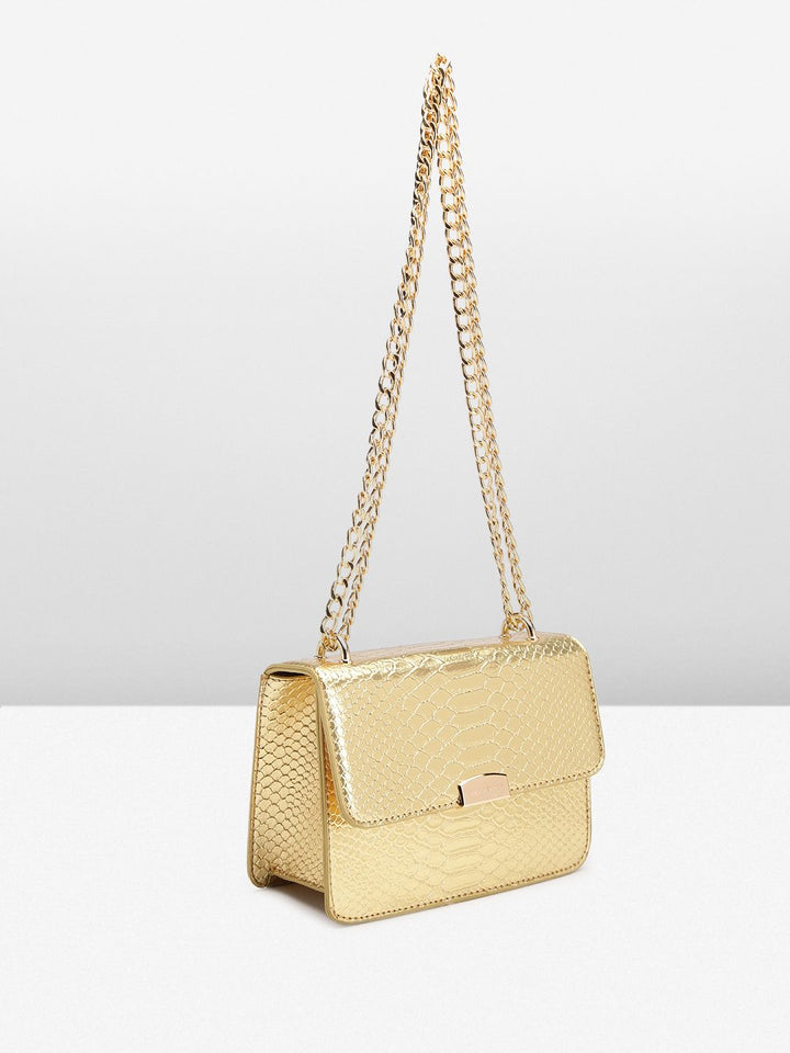 Lino Perros Snake Skin Textured Structured Sling Bag