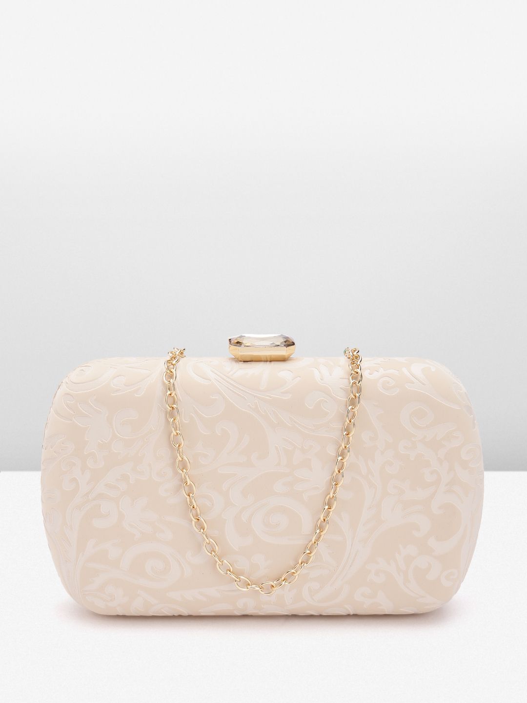 Lino Perros Women Floral Textured Party Box Clutch