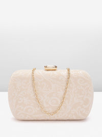Lino Perros Women Floral Textured Party Box Clutch