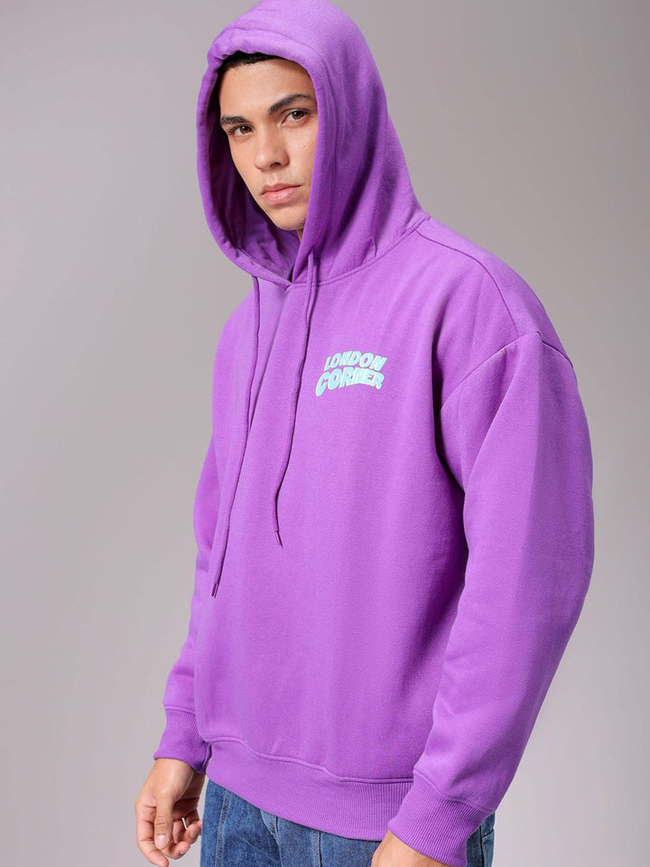 The Indian Garage Co Men Printed Long Sleeves Pullover Hooded Neck Sweatshirt