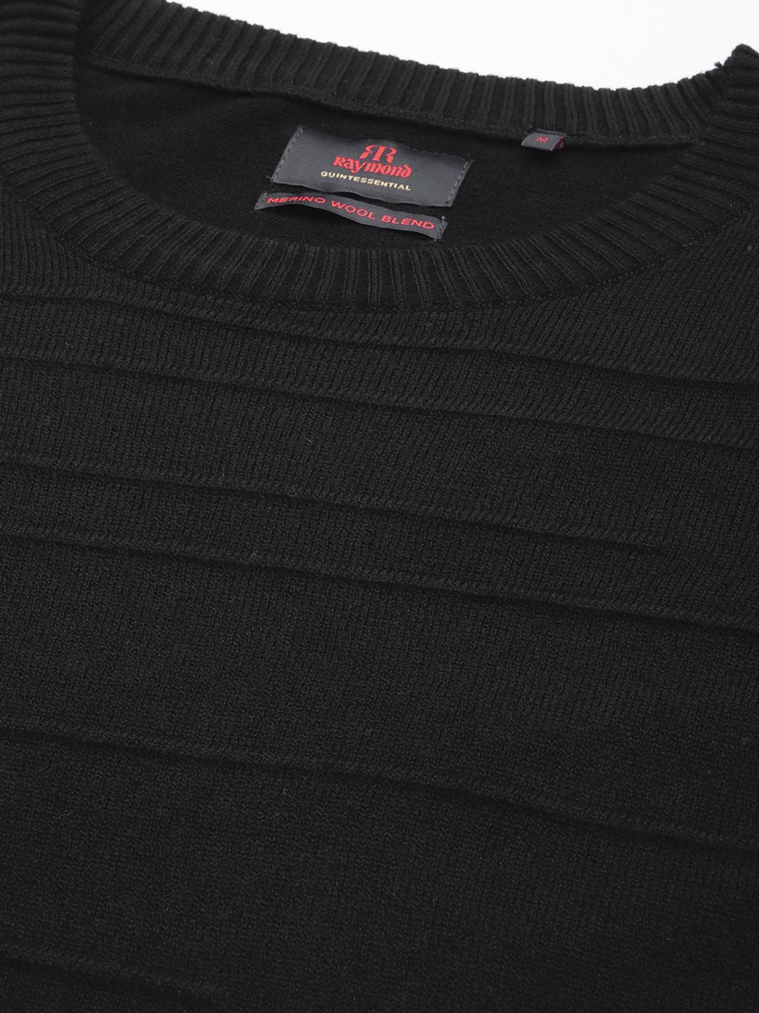 Raymond Men Black Solid Pullover