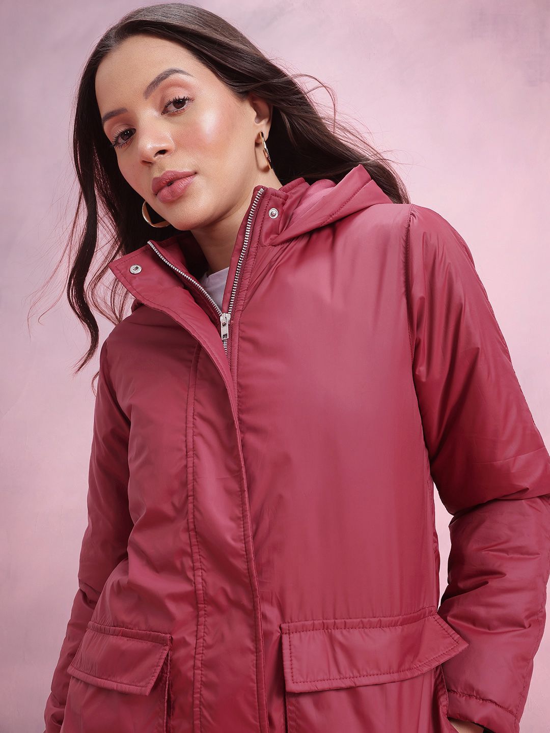 DressBerry Hooded Longline Tailored Jacket