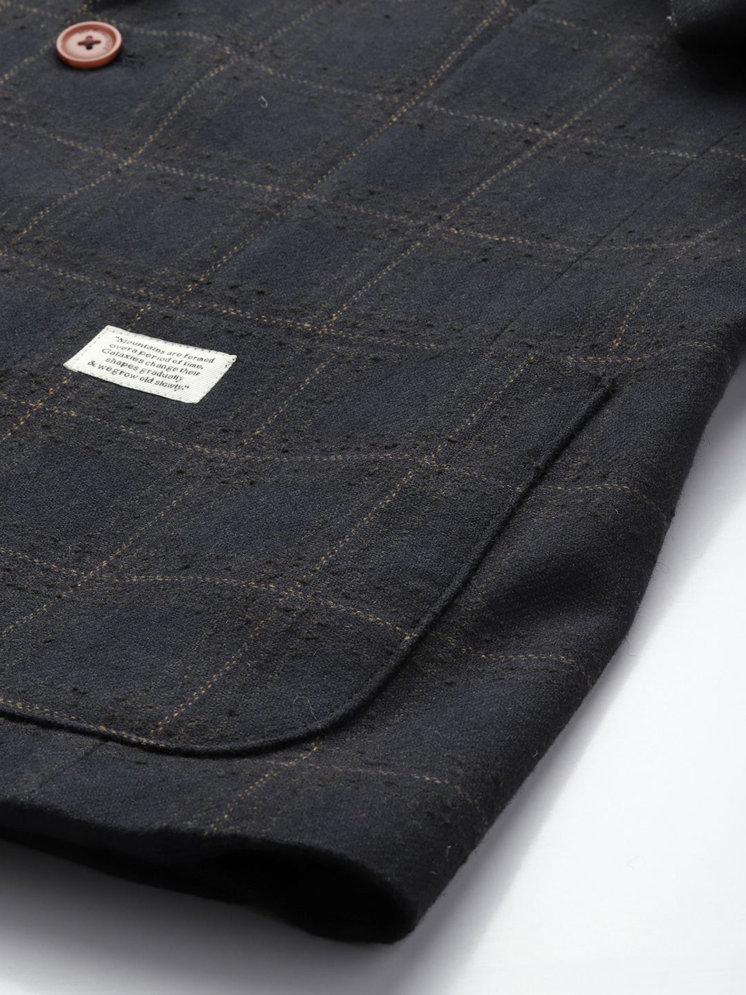 Mr Bowerbird Checked Single-Breasted Tailored Fit Casual Blazer