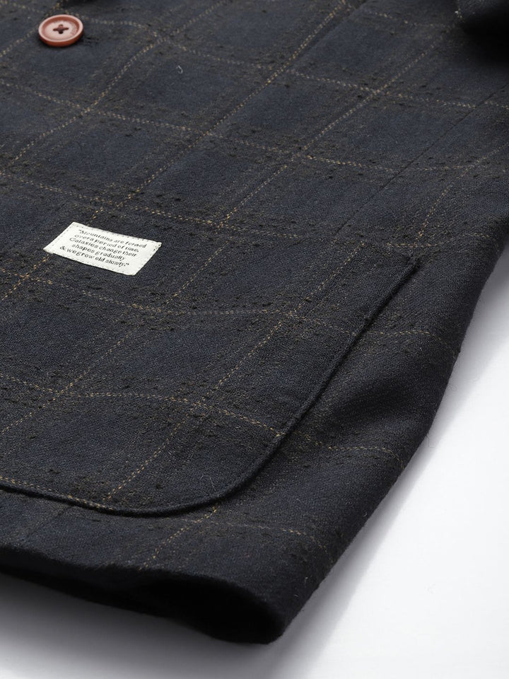Mr Bowerbird Checked Single-Breasted Tailored Fit Casual Blazer