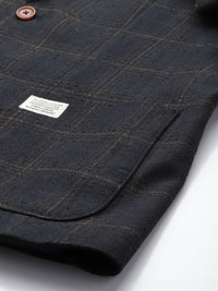 Mr Bowerbird Checked Single-Breasted Tailored Fit Casual Blazer