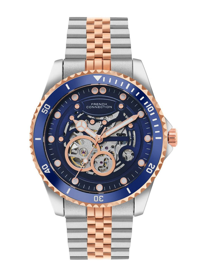 French Connection Men Skeleton Dial  Analogue Automatic Motion Watch FCA19URTM