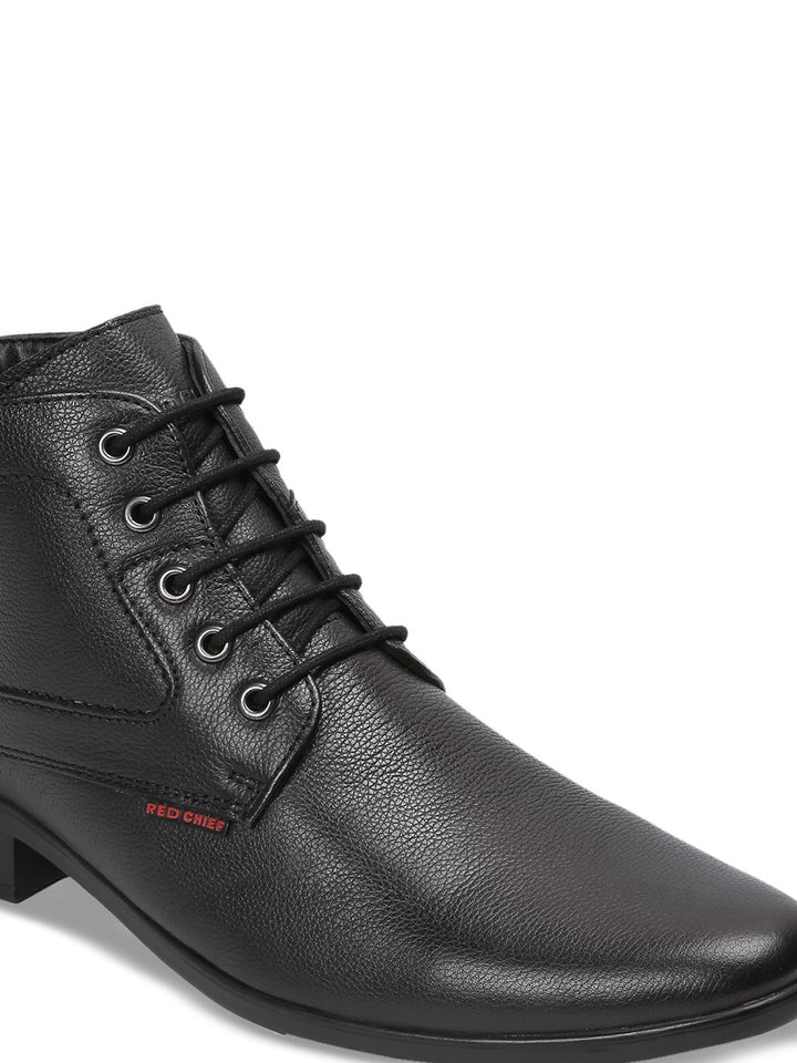 Red Chief Men Black Formal Leather Boots