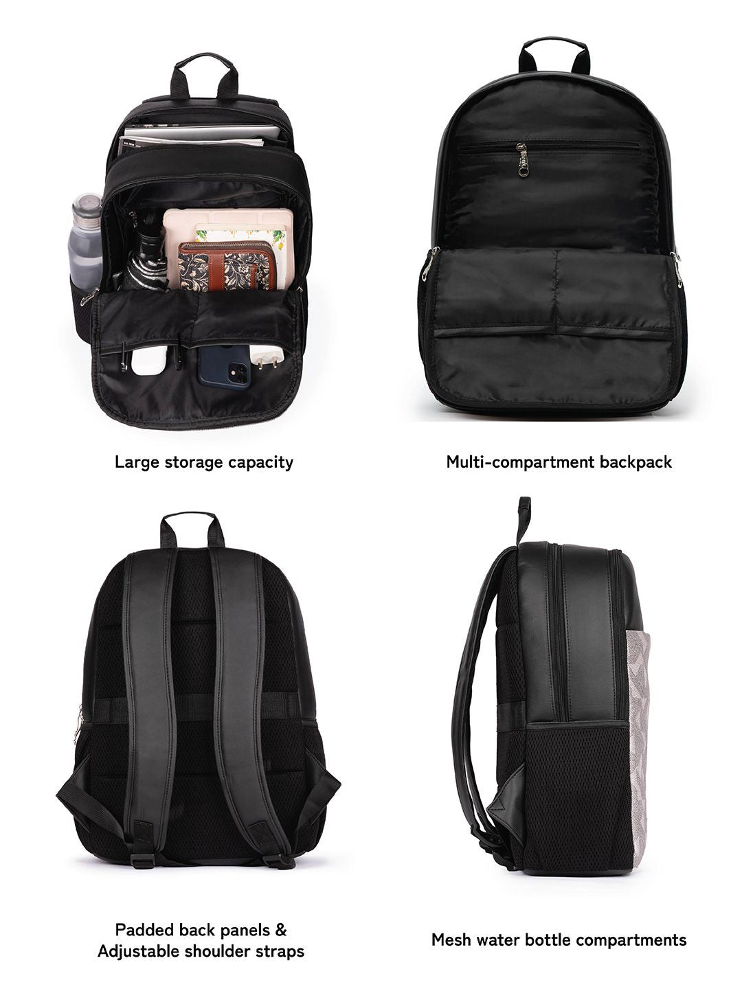ZOUK Men Geometric Printed Water Resistance Backpack Up to 16 inch