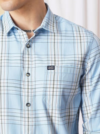 The Indian Garage Co Checked Casual  Cotton Shirt