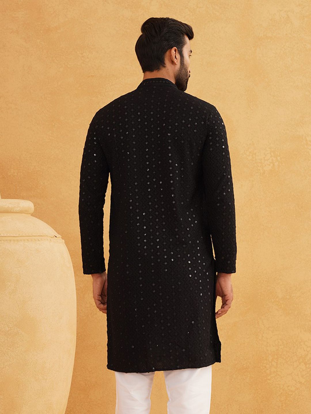 SOJANYA EThnic Motif Embroidered Pure Cotton Straight Kurta