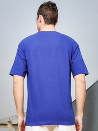 ADRO Round Neck Drop-Shoulder Sleeves Oversized Pure Cotton T-shirt