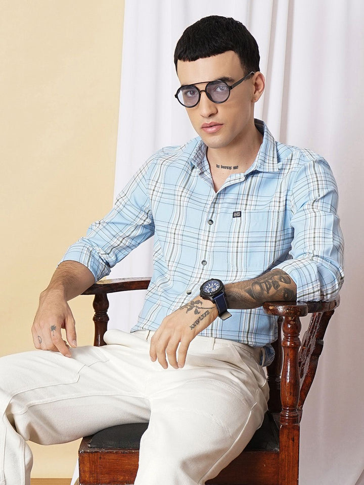 The Indian Garage Co Checked Casual  Cotton Shirt