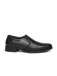 Red Chief Men Black Leather Semiformal Slip-Ons