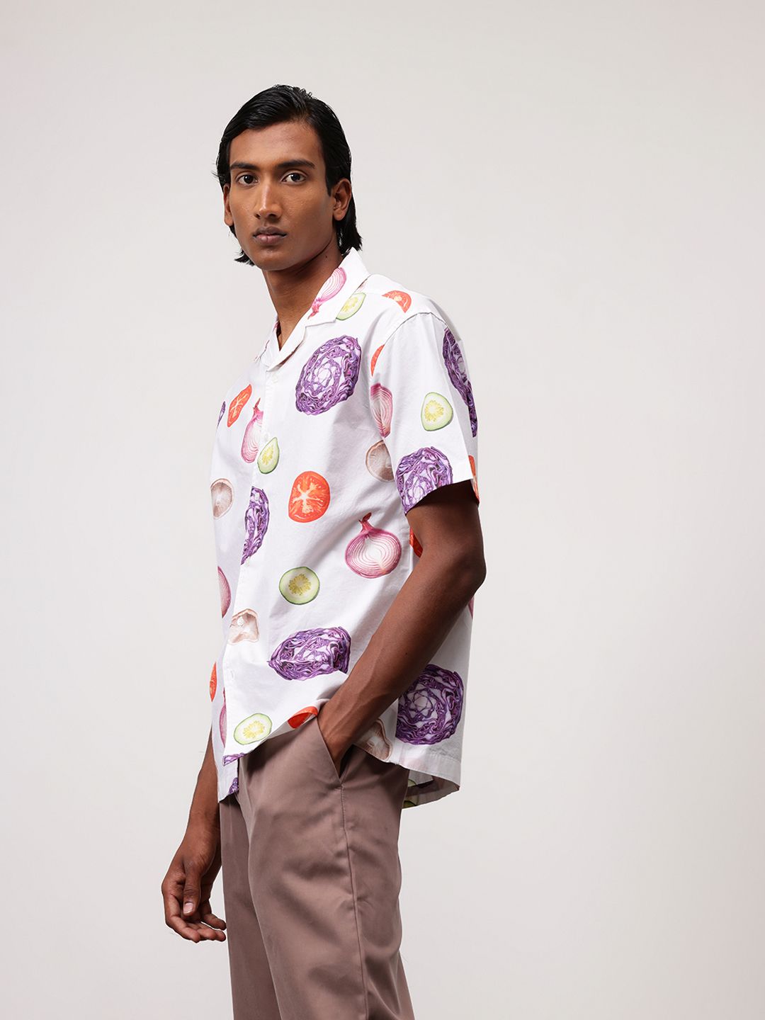 ether Comfort Fit Printed Organic Cotton Shirt