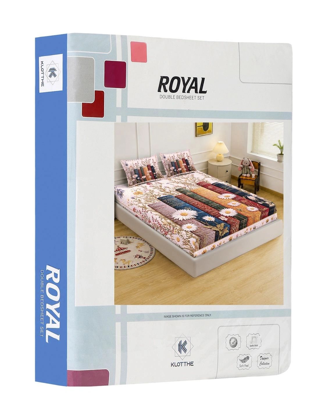 Moda Rapido X KLOTTHE Pink & Red Floral 400 TC Bedsheet with 2 Pillow Covers