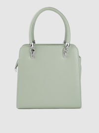 Lino Perros Sea Green Solid Structured Handheld Bag