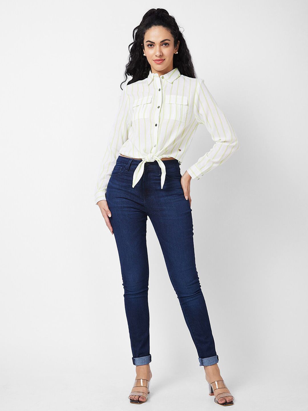 SPYKAR Women Opaque Striped Casual Shirt