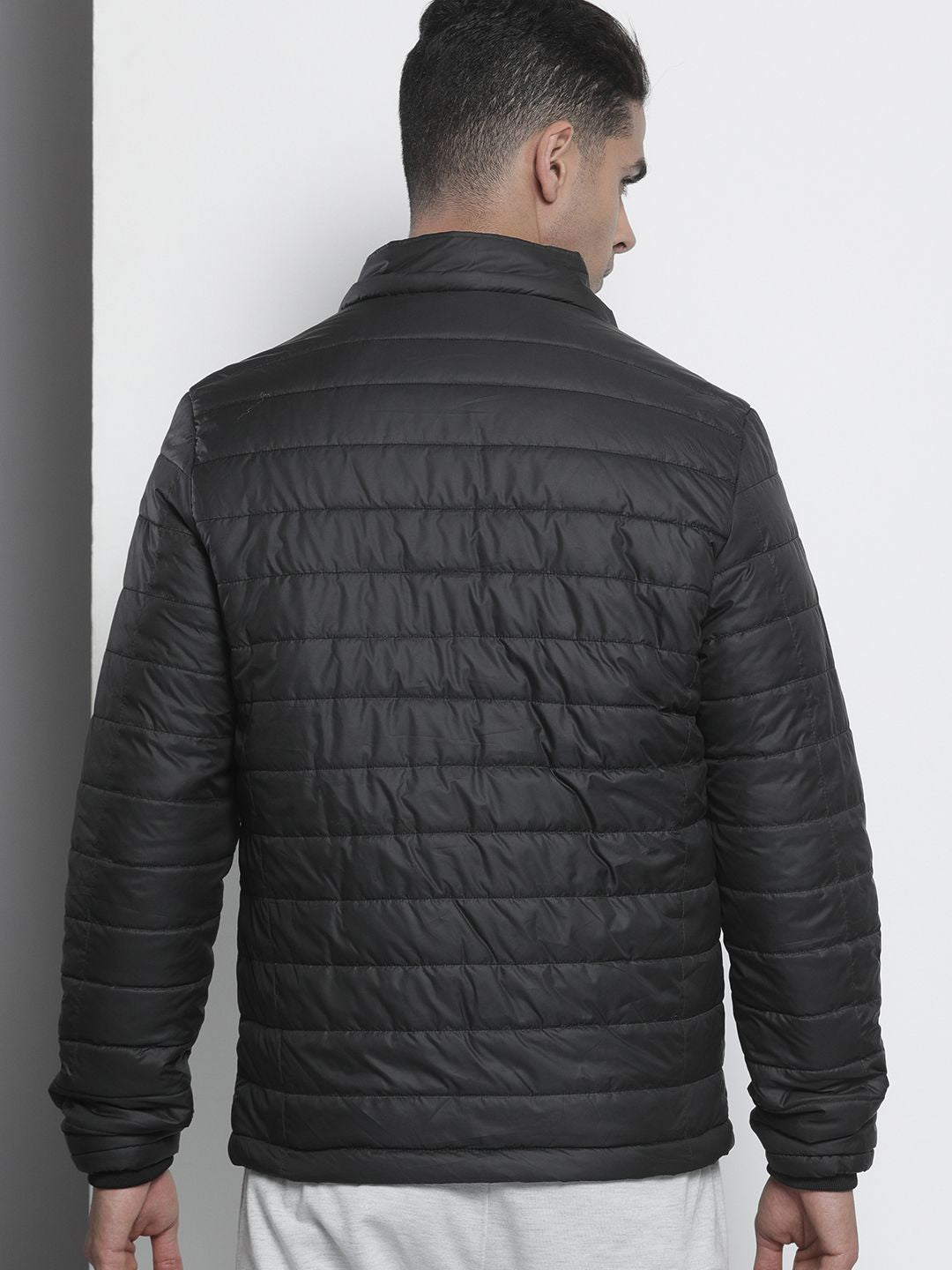 The Indian Garage Co Men Zip-Front Puffer Jacket with Detachable Hood