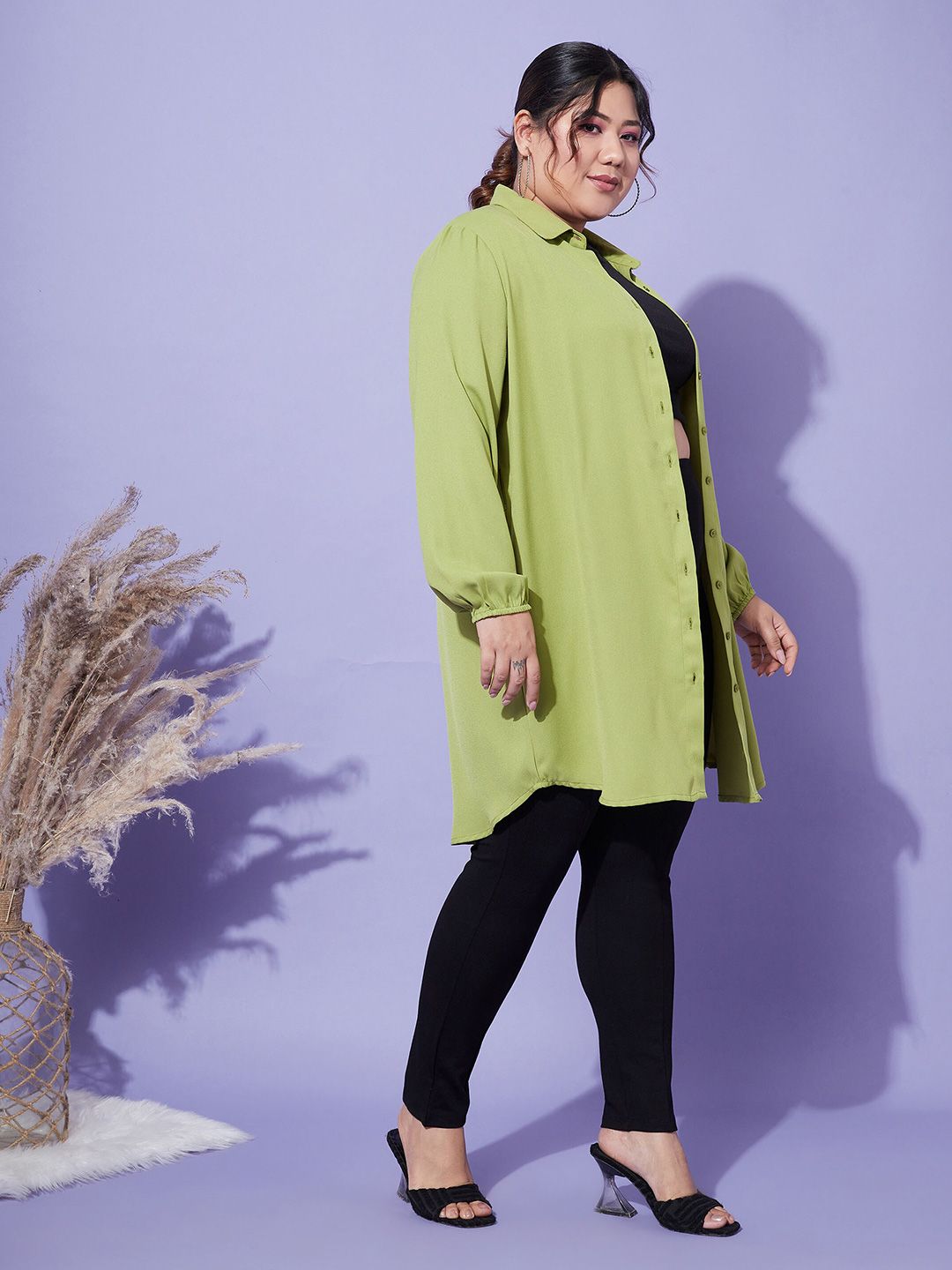 SASSAFRAS Curve Comfort Fit Casual Georgette Shirt