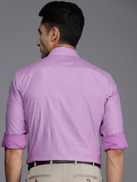 Raymond Pure Cotton Self Design Slim Fit Textured Formal Shirt