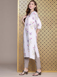 House of Pataudi Floral Printed Jashn Kurta