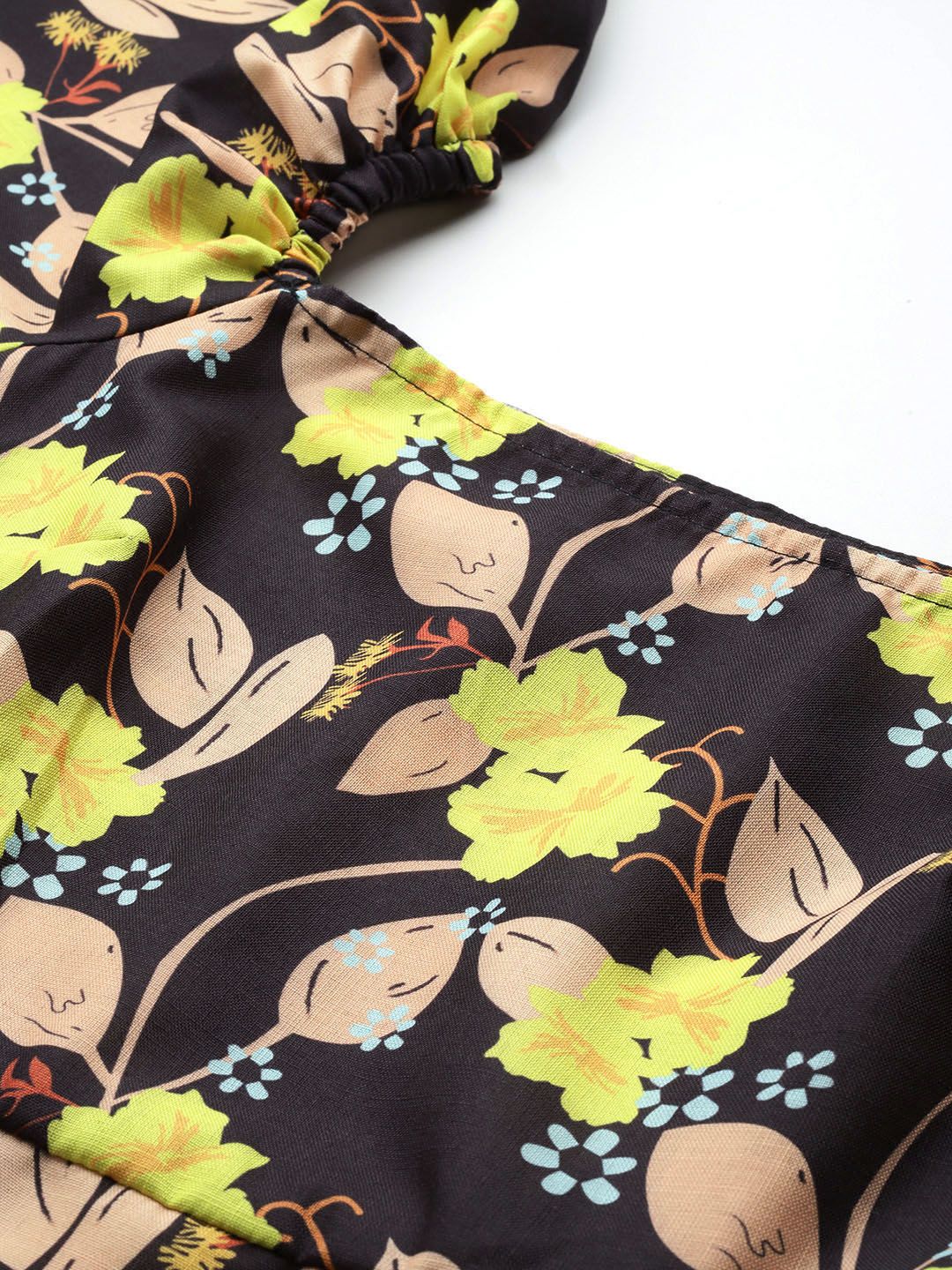 all about you Floral Print Puff Sleeve Sheath Mini Dress