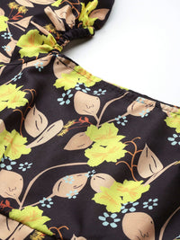 all about you Floral Print Puff Sleeve Sheath Mini Dress