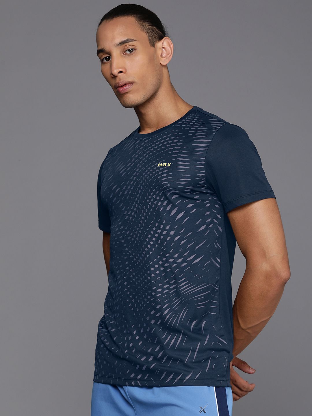HRX by Hrithik Roshan Men Printed Training Rapid-Dry T-shirt