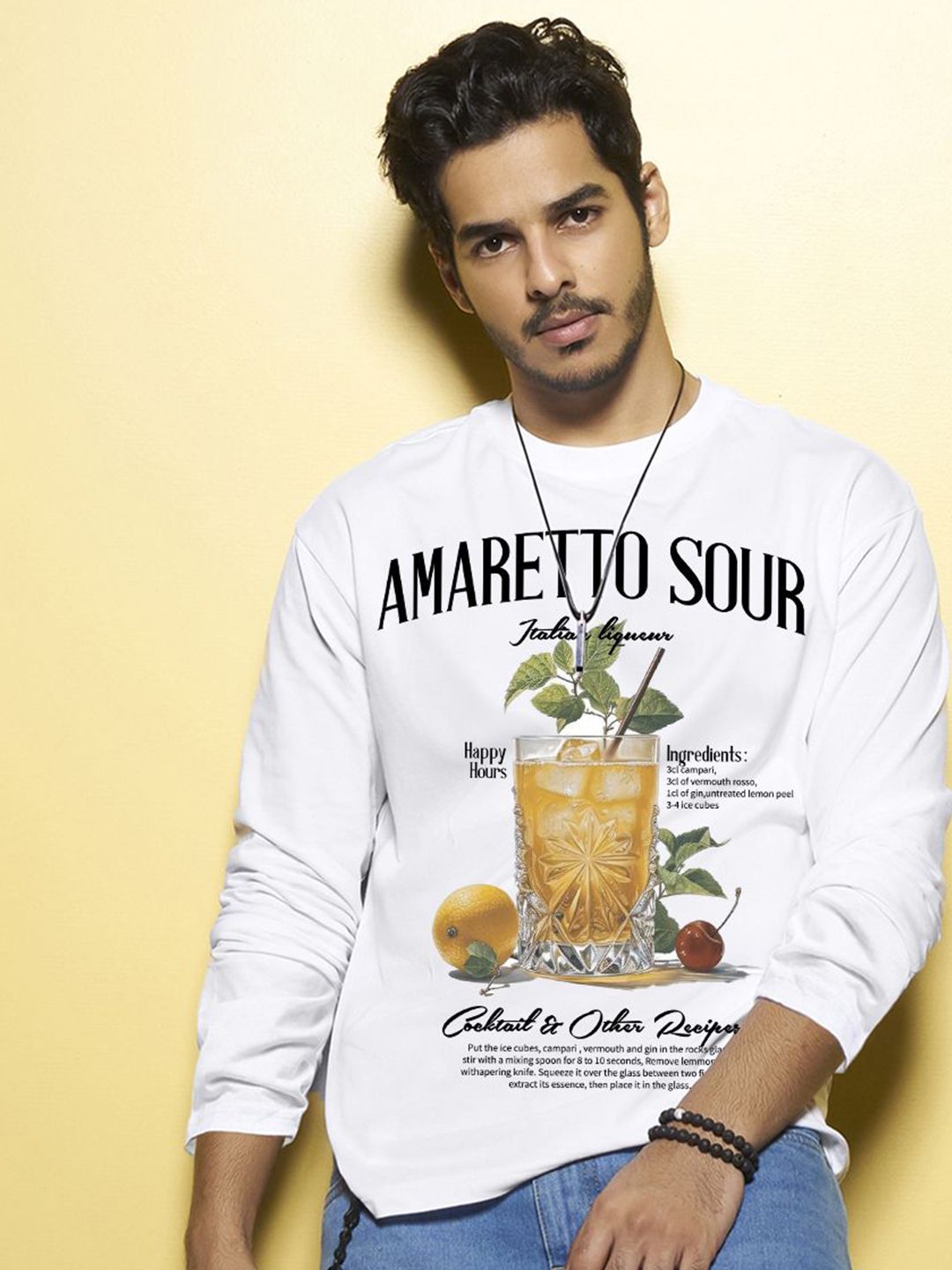Bewakoof Men Graphic Printed Long Sleeves Pure Cotton T-shirt