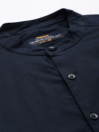 The Indian Garage Co Pure Cotton Mandarin Collar Casual Shirt