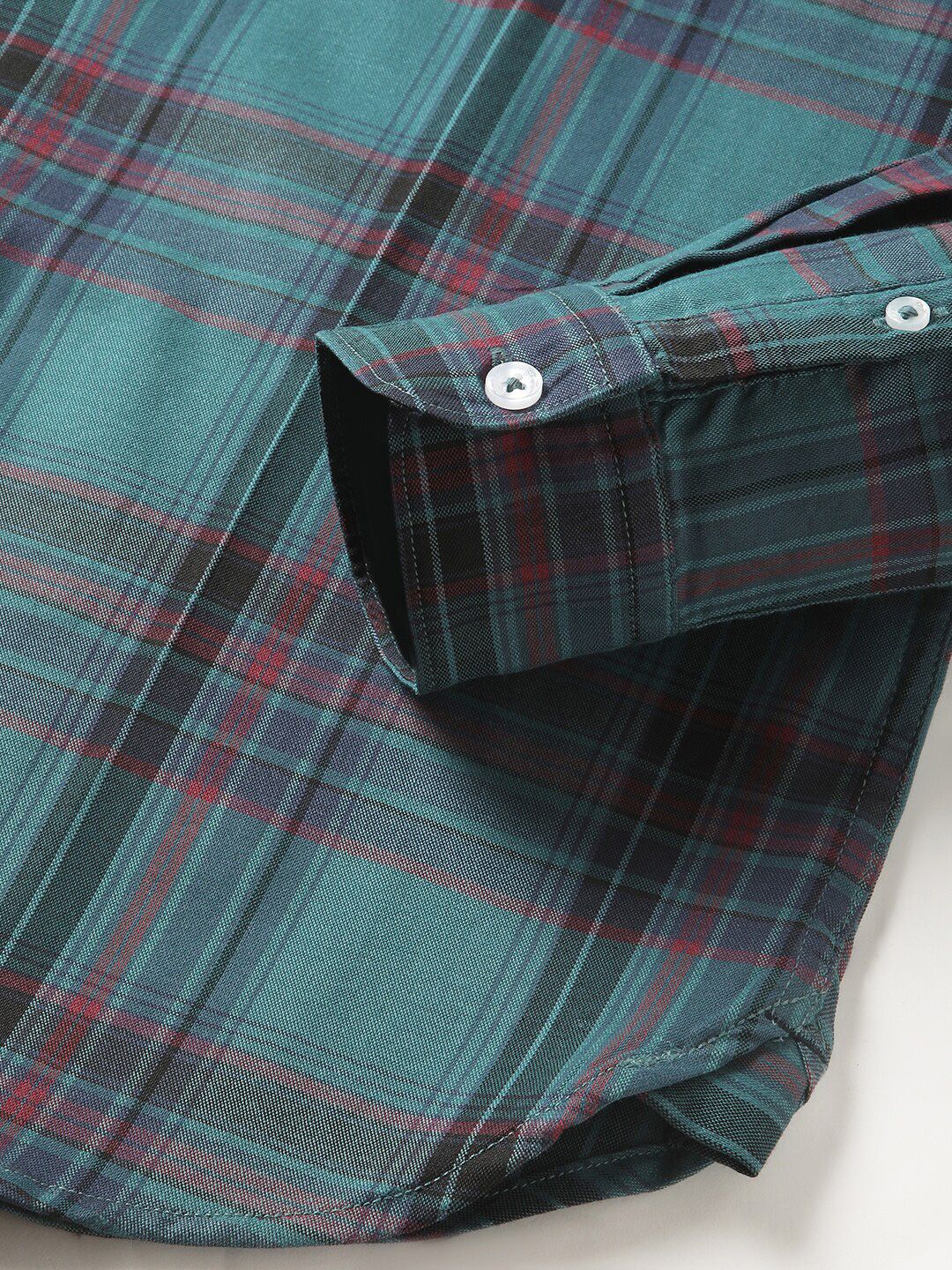 THE BEAR HOUSE Men Checked Slim Fit Button-Down Collar Casual Shirt