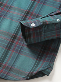 THE BEAR HOUSE Men Checked Slim Fit Button-Down Collar Casual Shirt