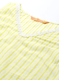 Indo Era Women Printed Pure Cotton Kurta with Trousers