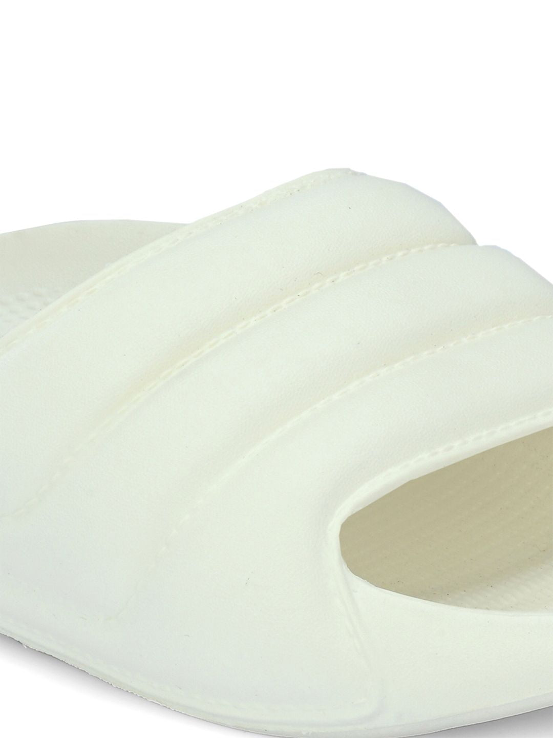 HRX by Hrithik Roshan Women White Textured Rubber Sliders