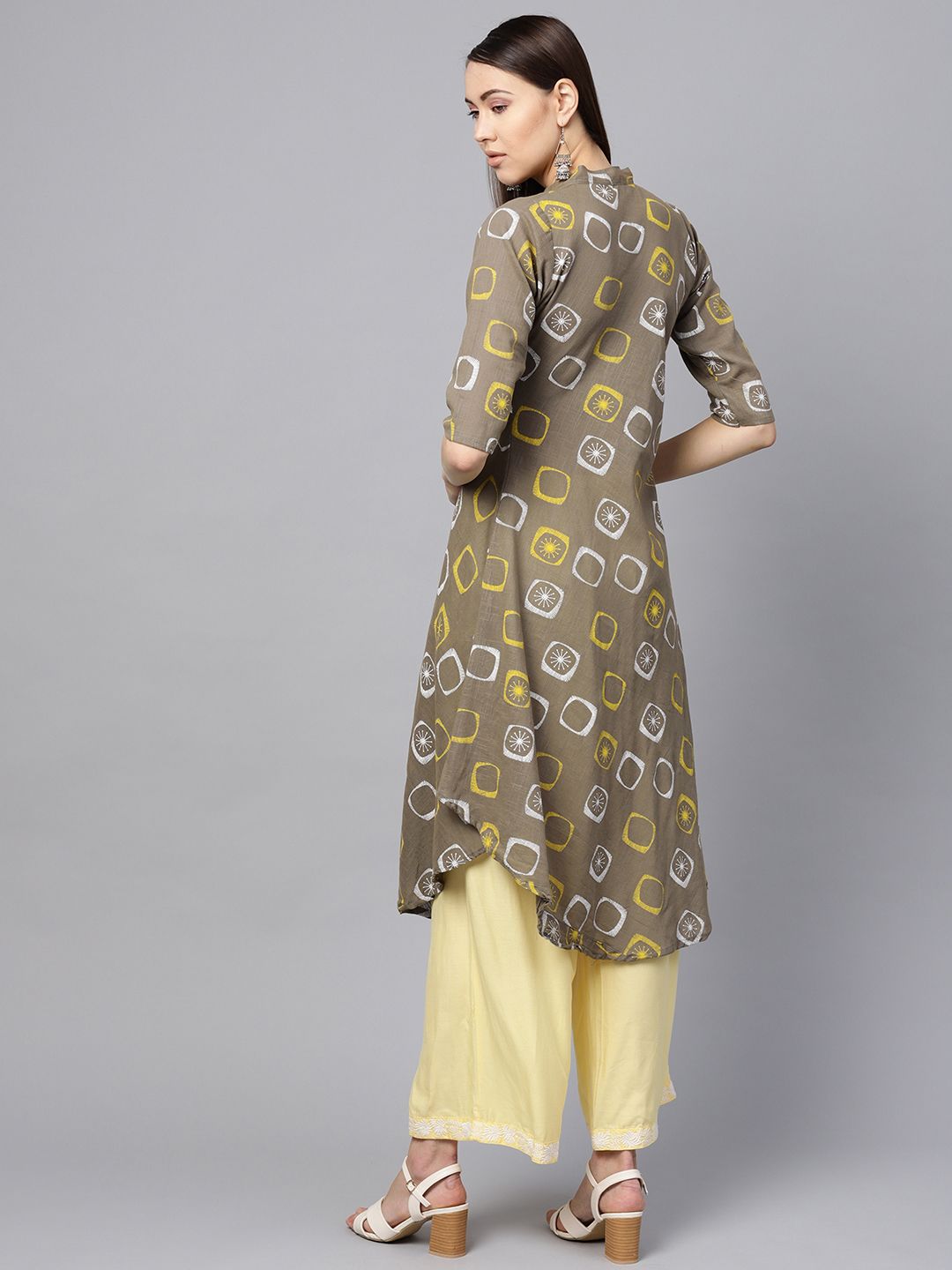 SOJANYA Women Grey Printed A-Line Kurta