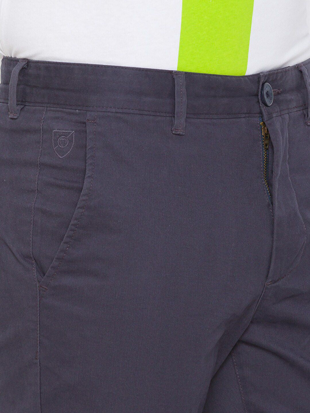 Being Human Men Charcoal Slim Fit Trousers