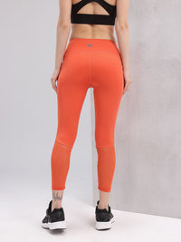 HRX by Hrithik Roshan Women Utility Pockets Rapid-Dry Cropped Mesh Training Tights