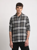 THE BEAR HOUSE Tartan Checked Slim Fit Flannel Pure Cotton Casual Shirt
