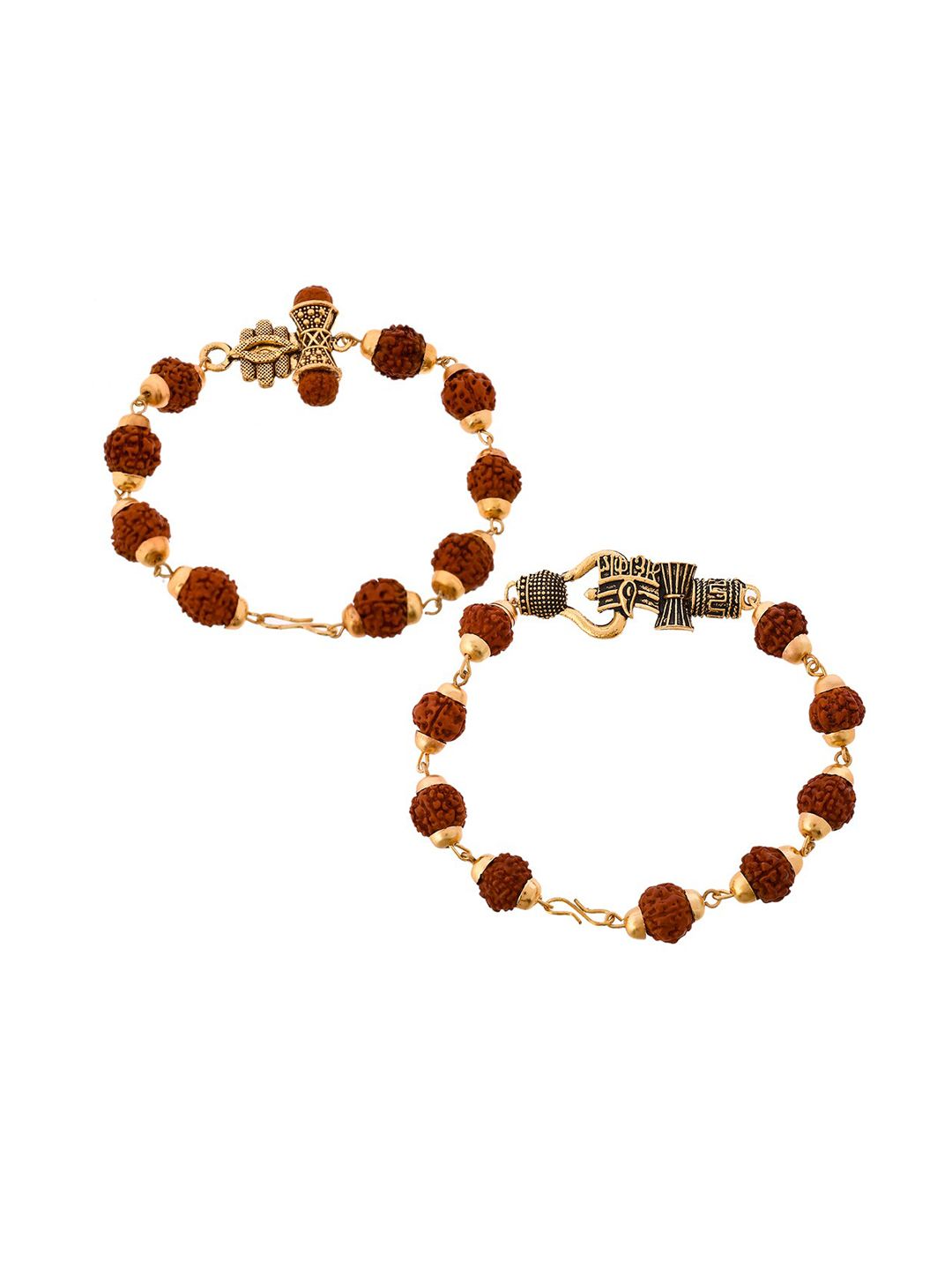 Voylla Set Of 2 Lord Shiva Motifs Rudraksha Beads Rakhi