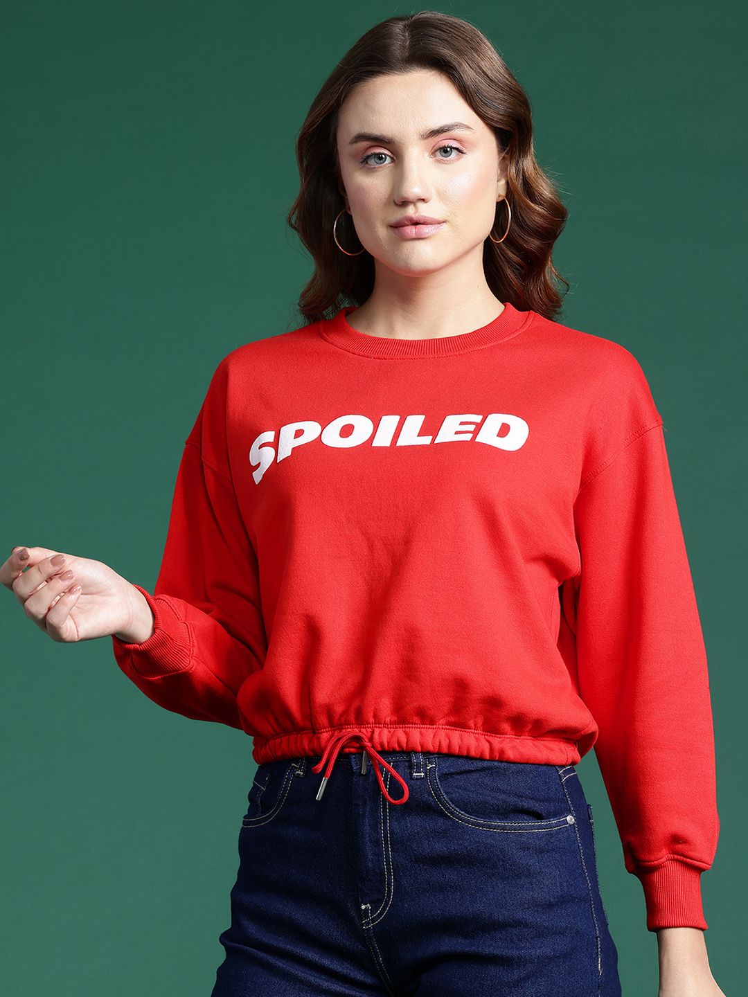 DressBerry Typography Print Sweatshirt
