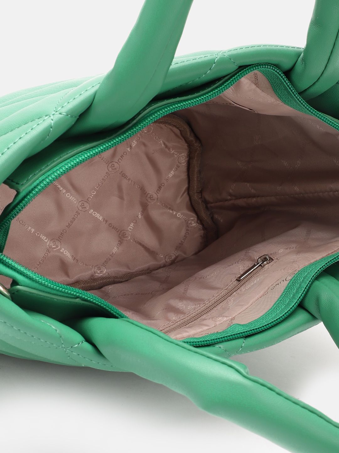 Lino Perros Structured Handheld Bag with Quilted Detail