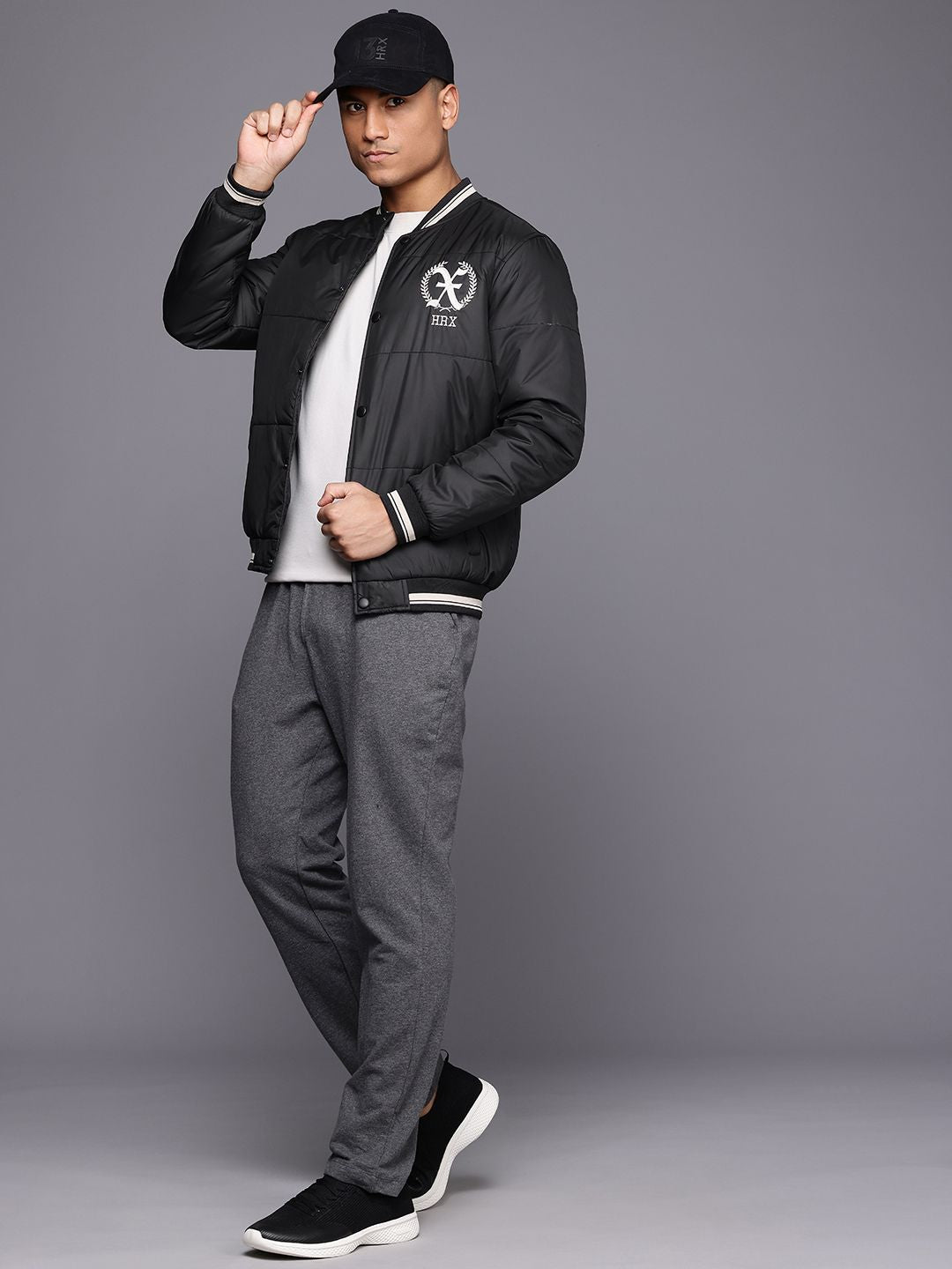HRX by Hrithik Roshan Brand Logo Print Longline Padded Jacket